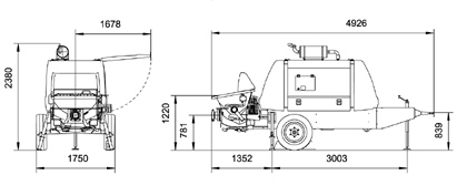 Стационарный дизельный бетононасос Putzmeister BSA 1005 D Стационарный дизельный бетононасос Putzmeister BSA 1005 D