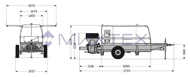 Стационарный дизельный бетононасос Schwing SP 1800 D