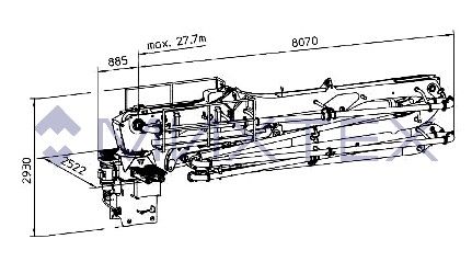 Стационарная гидравлическая бетонораспределительная стрела Putzmeister МR-28 Т