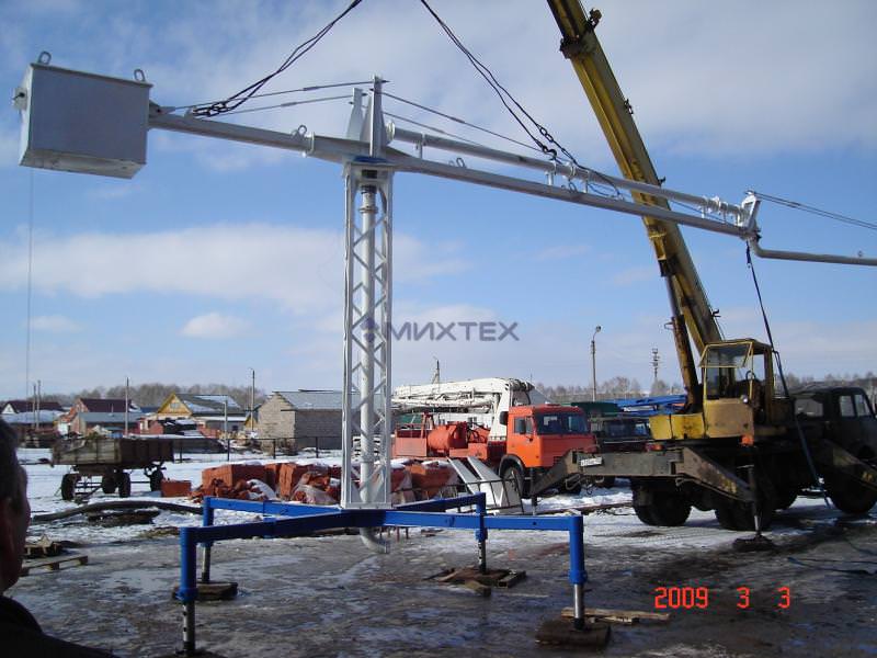 Механические бетонораспределительные стрелы на колонне БКР