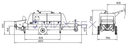 Стационарный бетононасос Putzmeister BSA 2109